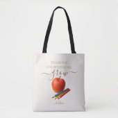 Tote Bag Aquarelle Enseignant Apple - Cadeau Merci (Devant)
