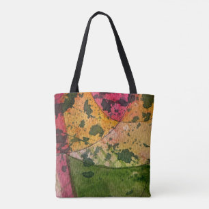Tote Bag Aquarelle Et Encre Expressionnisme Abstrait Art