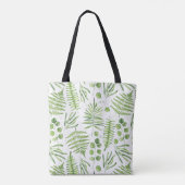 Tote Bag Aquarelle et Motif d'Eucalyptus (Dos)
