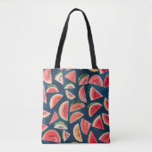 Tote Bag Aquarelle été Watermelon Slices Patten (Devant)