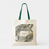Tote Bag Aquarelle Eucalyptus Feuille verte Bridesmaid (Dos)