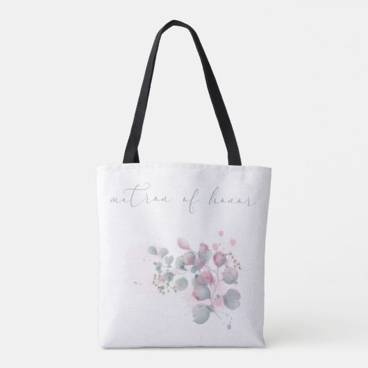 Tote Bag Aquarelle Eucalyptus Vert (Dos)