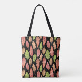 Tote Bag Aquarelle feuilles d'automne : motif transparent (Dos)