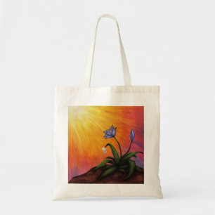 Tote Bag aquarelle fleur d'art avec une goutte d'eau en C c