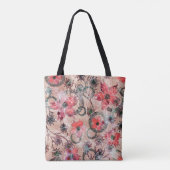 Tote Bag Aquarelle, fleurs. (Dos)