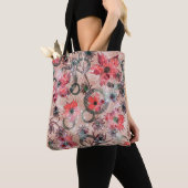 Tote Bag Aquarelle, fleurs. (De près)
