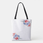 Tote Bag Aquarelle, fleurs. (Dos)