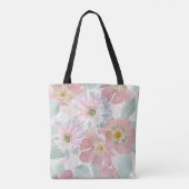 Tote Bag Aquarelle fleurs délicates. (Dos)