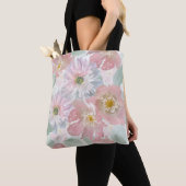 Tote Bag Aquarelle fleurs délicates. (De près)