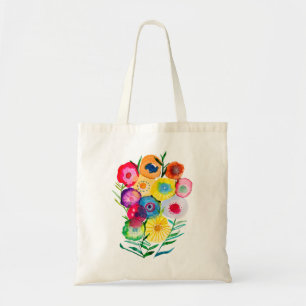 Tote Bag Aquarelle fleurs violettes fleuries florales