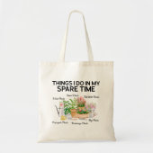 Tote Bag Aquarelle Floral Plante Funny Citation jardinage (Devant)