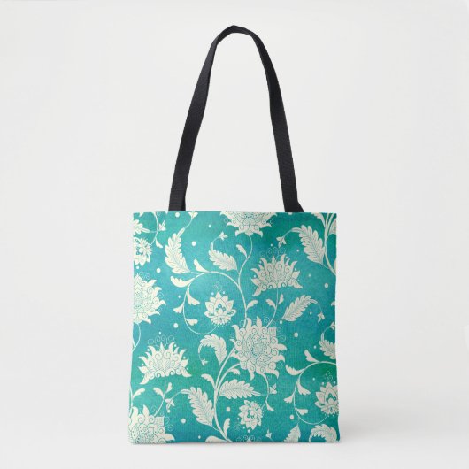 Tote Bag Aquarelle florale de porcelaine chinoise (Devant)