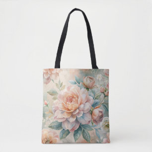 Tote Bag Aquarelle florale de teint délicate