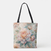 Tote Bag Aquarelle florale de teint délicate (Dos)