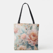 Tote Bag Aquarelle florale de teint délicate (Dos)