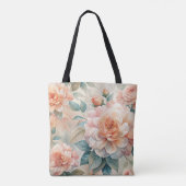 Tote Bag Aquarelle florale de teint délicate (Dos)