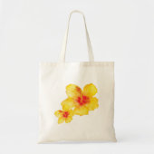 Tote Bag Aquarelle florale d'hibiscus jaune (Devant)
