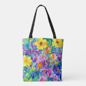 Tote Bag Aquarelle Florale Élégante Pour Mariée Moderne (Dos)