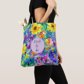 Tote Bag Aquarelle Florale Élégante Pour Mariée Moderne (De près)
