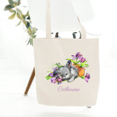 Tote Bag Aquarelle Florale Lapin de Pâques lapin Personnali