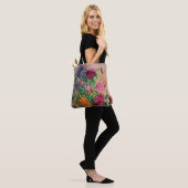 Tote Bag Aquarelle florale Needlepoint Look (Sur le modèle)
