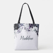Tote Bag Aquarelle florale néocturne Élégante mariée (Dos)