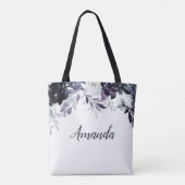 Tote Bag Aquarelle florale nocturne mère de la mariée (Dos)