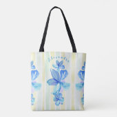 Tote Bag Aquarelle florale personnalisée (Dos)