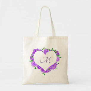 Tote Bag Aquarelle florale personnalisée Courbe cardiaque