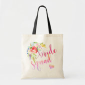 Tote Bag Aquarelle florale PixDezines|Equipe de mariée (Devant)