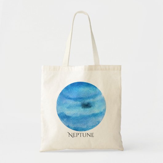 Tote Bag Aquarelle Fourre-tout de planète de Neptune (Devant)