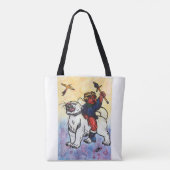 Tote Bag aquarelle garçon roi manèges puissance panthère bl (Dos)