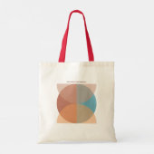 Tote Bag Aquarelle géométrique Abstraite moderne (Dos)