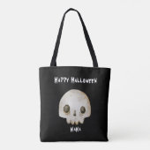 Tote Bag Aquarelle Ghost Skeleton Happy Halloween Mama (Dos)