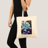 Tote Bag Aquarelle gothique bleu violet art rose (Devant (produit))