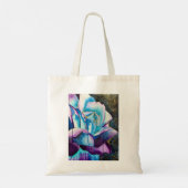 Tote Bag Aquarelle gothique bleu violet art rose (Dos)