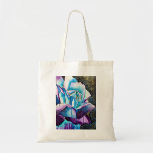 Tote Bag Aquarelle gothique bleu violet art rose