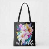 Tote Bag Aquarelle gras Floral (Devant)