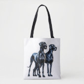 Tote Bag Aquarelle Great Danes (Devant)