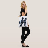 Tote Bag Aquarelle Great Danes (Sur le modèle)