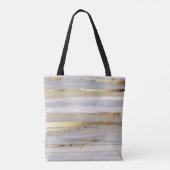 Tote Bag Aquarelle gris et texture or de luxe (Dos)