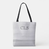 Tote Bag Aquarelle Grise Brosses Avec Initiales (Dos)