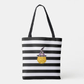 Tote Bag Aquarelle Halloween noir et blanc (Dos)