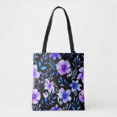 Tote Bag Aquarelle Harmonie florale - Pat botanique sans jo (Devant)
