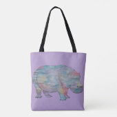Tote Bag Aquarelle hippopotame (Dos)
