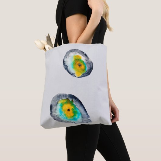 Tote Bag aquarelle huîtres abstraites (De près)