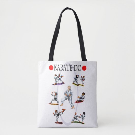 Tote Bag aquarelle illustration la diversité de karate do (Devant)