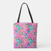 Tote Bag Aquarelle inspirée rose floral (Dos)