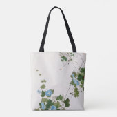 Tote Bag Aquarelle japonaise botanique Fleur bleue (Dos)