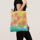 Tote Bag Aquarelle jaune rose pâle (De près)